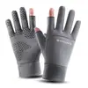 Luvas de inverno para ciclismo masculinas, quentes e adequadas para atividades ao ar livre, projetadas para andar de bicicleta elétrica, com forro de fleece, compatibilidade com tela sensível ao toque, características à prova de vento e à prova d'água, e um design unilateral