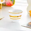 Taza de Cerámica con Borde Dorado para Té Kung Fu, Taza de Té Doméstica de Oriente Medio, Juego de Té, Taza para Ceremonia del Té, Taza Pequeña para Beber Té, Venta Directa del Fabricante
