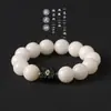 Pulsera Original de Jade Blanco Bodhi DIY Zen Antigua Simple de Círculo Único Varios Estilos Pulsera Completa