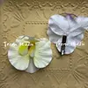 Orquídea Phalaenopsis Artificial con Bordes Ondulados Fruncidos Estilo Europeo, Pasador DIY, Accesorio de Regalo Furoshiki con Pin