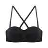 Sujetador inalámbrico invisible de media copa estilo japonés con tirantes desmontables, espalda hermosa, sujetador push-up sexy, ropa interior de capa base, banda para el pecho