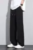 Pantalones de Hombre de Seda de Hielo, Pantalones Largos Sueltos Rectos Finos, Talla Grande, Pantalones Deportivos de Secado Rápido, Estilo Coreano de Comercio Exterior, Nuevos Pantalones Casuales de Verano