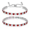 Popular Europeo y Americano Colorido Circonita Conjunto de Pulseras Combinación al por Mayor Colorido Blanco Dorado Chapado Pulsera Tenis Pulsera