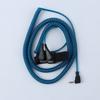 Pulseira antiestática de PU azul safira com alça dupla de fio branco, 5 m (fivela DC3.5 + 7mm) pulseira antiestática