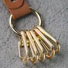 Chaveiro Criativo de Cintura para Carro com Argola e Fivela Pingente de Chaveiro Multi-Fivelas Liberação Rápida Chaveiro de Grande Capacidade
