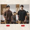 Camiseta Gruesa Estilo Retro Americano para Hombre de Manga Corta Verano 2025 Nueva Marca de Moda Perfil de Chico Duro Top Holgado Tendencia para Hombre