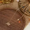 Corrente Elegante para Clavícula Feminina Banhada a Ouro Real com Zircônia Microincrustada, Colar Único com Design de Laço, Corrente de Pescoço Versátil e Exquisite