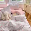 Ins juego de cuatro piezas algodón puro ropa de cama 100% algodón funda de edredón funda de almohada sábana sábana bajera dormitorio estudiantil juego de tres piezas 4