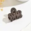 Pinza para el pelo de onda media de 4 cm Pinza de agarre para coleta alta coreana europea y americana Pinza de tiburón lateral Color marrón leche esmerilado Pinza para el pelo