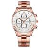 Punto de fábrica comercio exterior explosiones tendencia moda calendario de tres ojos reloj de hombre reloj de hombre correa de acero reloj de cuarzo reloj de pulsera