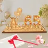 Regalo en Efectivo 60º Cumpleaños Letrero Digital de Madera Lámpara de Hada Corbata de Moño 70º Aniversario de Bodas Decoración de Mesa