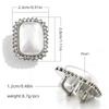 Decoración de Cordones DIY de Diamantes Completos Transfronteriza Hebilla Metálica con Diamantes y Perlas Trébol de Cuatro Hojas con Agujeros para Decoración de Tenis Hebilla