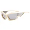 Gafas de Sol Retro Ojo de Gato Punk Personalizadas para Hombres y Mujeres, Influencer Chica Caliente Milenial, Gafas de Sol Funcionales Estilo Extraterrestre Futurista