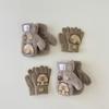 Guantes Infantiles Qiu Nan Otoño e Invierno Terciopelo Cálido Colgantes para el Cuello Guantes de Punto para Niñas Resistentes al Viento con Dedos
