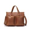Bolso para Laptop de Cuero Genuino para Hombre Transfronterizo Cuero Crazy Horse Negocios Viajero Moderno Horizontal Hombro Bandolera Maletín