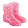 Novas Galochas Femininas Moda Verão Botas de Água Roupa Externa Galochas de Cano Médio Sapatos Impermeáveis Antiderrapantes Solado Grosso Estilo Coreano Sapatos de Água Sapatos com Cobertura de Borracha