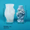 Molde de Silicone para Vela de Mão Rosa Noite Escura de Resina Cristal para Decoração de Halloween, Molde para Ornamento de Gesso
