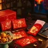 2027 Ano Novo Sacos de Envelope Vermelho com Estampa Dourada do Deus da Riqueza Ninho Dourado, Pacote Vermelho de Alto Padrão e Elegante para Presentes em Dinheiro de Ano Novo Atacado