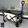 Carro Plegable para Camping al Aire Libre, Carrito Utilitario Plegable de Plegado Plano para Camping, Picnic, Playa, Jardín, Transporte