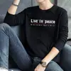 ¡Guau! Camiseta Nueva de Otoño Personalizada de Manga Larga con Cuello Redondo y Estampado Creativo, Camiseta Básica Versátil para Adolescentes