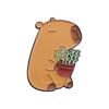 Planta Animal Capivara Capivara Broche Fofo Acessórios de Vestuário Distintivo de Metal Mais Fácil para Combinar Pin de Colarinho Série