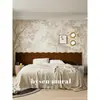 Revestimiento de Pared Bosque Francés Estilo Retro Mar del Sur Dormitorio Sala de Estar Pared de Fondo Papel Tapiz Entrada Papel Tapiz Mural Pintado a Mano Pasillo