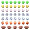 Pulseira Perfurada de Plástico para Basquete, Futebol, Rugby, Vôlei, Softbol, Bolsa para Contas, Acessórios para Joias DIY Feitas à Mão