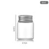 Botella de Vidrio de Borosilicato Alta de 37 mm con Tapa de Aluminio, Botella para Empaque de Dulces, Botella para Suplementos de Salud, Botella Pequeña para Medicina de Cápsulas de Cordyceps