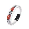 Pulsera de ojo de tigre de venta transfronteriza europea y americana, pulsera de piedra de cuero multicapa para hombre, pulsera con hebilla magnética, pulsera de alta gama para hombre