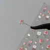 Adesivos de Manicure Rosa Seco Retrô Estilo Ins Transparente Estéreo de Alto Valor Flor Simples Fresca Adesivos de Decoração para Caderno