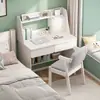 Mesa de computador para alugar, mesa de escritório prática para apartamentos de aluguel, mesa multifuncional para dormitórios, mesa combinada com estante para estudar