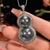 Novo Modelo 2025 Zhuang Shengsheng Joias Base de Cobre Banhada com Ouro Imitação Pérola Amarela Pingente de Cabacinha Colar para Mulheres 16-14mm