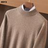 Producción de Ropa de Terciopelo Baizai Suéter 100% Cachemir Puro de Montaña para Hombre Suéter Tejido Grueso de Cuello Semi-alto Pulóver para Mediana Edad y Jóvenes Pelo