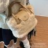 Bolsas de Pelúcia Adequadas para o Inverno, Novas Bolsas de Mão Peludas Fofas de 2026, Bolsas Pequenas Macias de Ombro e Transversais