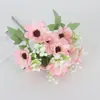 12 Flores Artificiais Coloridas de Crisântemo e Margarida para Decoração Fresca e Natural em Hotéis, Jardins e Floreiras de Supermercados para Projetos de Paisagismo