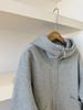 Sudadera con capucha casual simple de aspecto adelgazante, chaqueta sudadera gris para uso diario C209