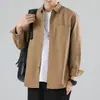 Ropa de Hombre Shanggu 2026 Nuevo Estilo Japonés Manga Larga Algodón Puro Camisa Marca de Tendencia Ropa de Trabajo Versátil Moda Estilo Hong Kong Modelo de Hombre