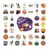 50 Pegatinas Lindas de Halloween Dibujos Animados Decoración Festiva para Portátil Impermeables de PVC Cultural y Creativa Transfronteriza al por Mayor