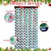 Cortina de lluvia con forma de copo de nieve, decoración navideña, cortina de puerta, fondo para fiesta de Navidad, cortina de lluvia tricolor roja, verde y plateada, para ventas transfronterizas