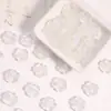 Cuentas de vidrio translúcido color flor de cerezo de 14 mm con agujeros rectos para pulseras, collares y accesorios hechos a mano de estilo antiguo para DIY