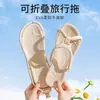 Zapatillas Plegables de Nuevo Estilo para Mujer Verano 2025, Portátiles para Viajes de Negocios, Viajes de Hotel, Zapatillas Antideslizantes para Pareja, Venta al por Mayor de Zapatos para Hombre