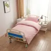Juego de Ropa de Cama Médica Satinada de Tres Piezas para Residencias de Ancianos, Juego de Algodón Lavable para Sala Sanitaria, Sábana y Funda de Edredón