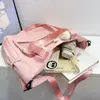 Bolsa transparente estilo japonês, estilo universitário, de alta aparência, para eventos de anime com design de urso de desenho animado, mochila estudantil de grande capacidade para aulas de reforço