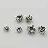 Accesorios de Plata de Ley S925 Flor de Tres Caras Flor de Cuatro Caras Accesorios con Perlas diy Versátil Cristal Granate