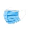 Máscara descartável azul e branca para adulto, proteção de três camadas com tecido meltblown, direto da fábrica