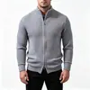 Suéter con cremallera y cuello alto para hombre estilo europeo y americano, cárdigan para hombre nuevo de otoño/invierno 2026 transfronterizo, prenda exterior gruesa ajustada, moderno