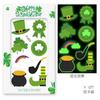 Irlanda transfronteriza St. Sombrero Verde de San Patricio Lentejuelas Cerámica Blanda Joyería para Uñas Uñas Luminosas Calcomanía Tatuaje