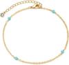 Venta Caliente de Amazon Cadena Cruzada Cadena de Garras con Pedrería Tobillera de Playa para Mujer con Perlas Estilo Bohemio