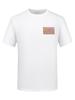 Camiseta de perforación en caliente de moda nacional para hombre, de manga corta, moderna, con cinco estrellas, bandera roja, talla grande, extragrande, fértil, extragrande, de algodón mercerizado, de media manga.