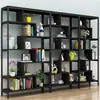 Estante de chão, design simples, para sala de estar ou escritório, com prateleiras de ferro, divisórias de armazenamento e uma unidade de prateleiras simples
